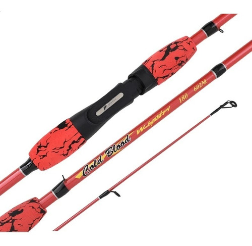 Vara Pesca Cold Blood P/molinete 2,40 Mt 25 Lb 2 Pt Vermelha