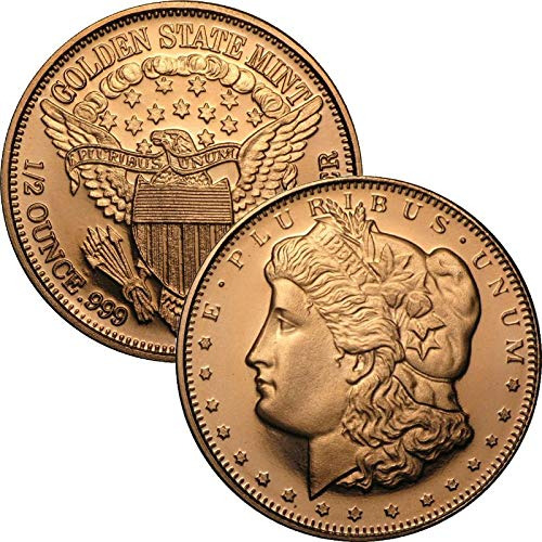 Medallon Cobre Puro 0,999 5 Oz Diseño Dolar Morgan
