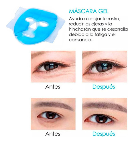 Mascara Facial Frío Calor Desinflamante Relaja Reduce Ojeras Tipo De Piel Todo Tipo De Piel