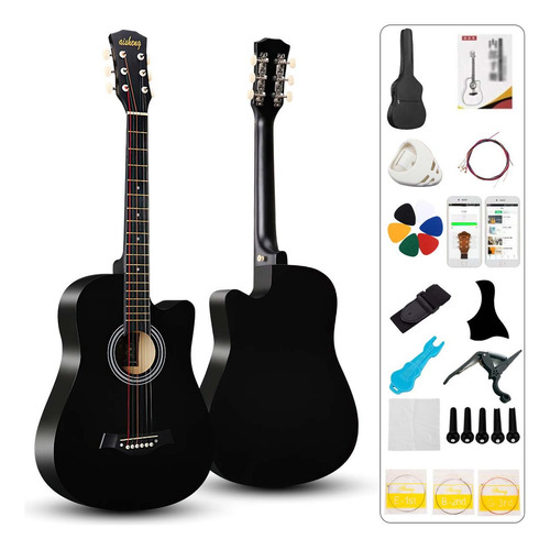 Deecsevn Guitarra Acústica Clásica Con Accesorios Musical De Madera 38 Color Marrón