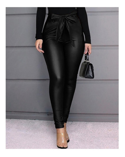 Pantalón De Vinipiel Con Moño De Vestir Moda Sexy Para Mujer | Meses sin intereses Pantalón De Vinipiel Con Moño De Vestir Moda Sexy Para Mujer | Meses sin intereses
