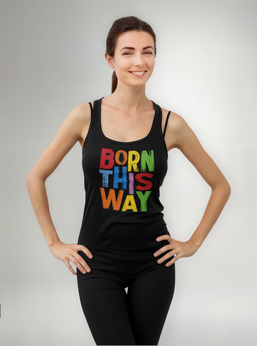 Playera Born This Way Colores Pride Orgullo Lgbt Marcha
