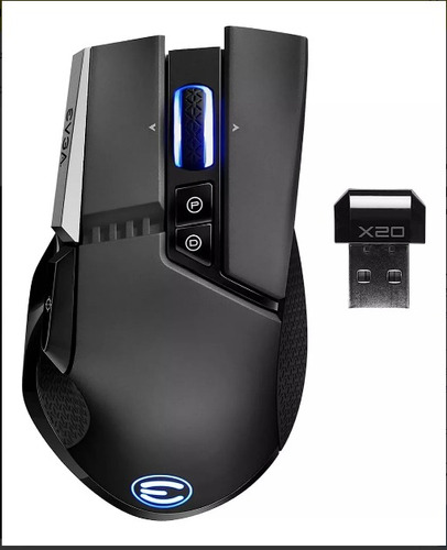 Mouse Gaming Inalambrico Usb Evga X20 10 Botones 16 Mil Dpi