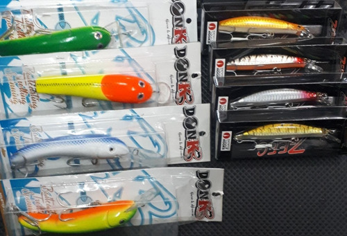 Pack Combo 8 Señuelos Z-eeg Don Kb Med Agua Tarucha Dorados