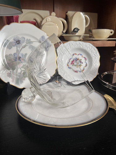 Campana Antigua Cristal Hialino Tallada Quesera Bombonera (Usado)