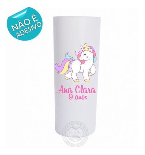 Imagem 2 de 5 de 20 Copo Long Drink Personalizado Unicórnio