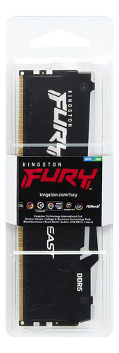 Memoria Ram Ddr5 Kingston Fury Beast Rgb 8gb 5200mt/s Cl40 Kf552c40bba-8
