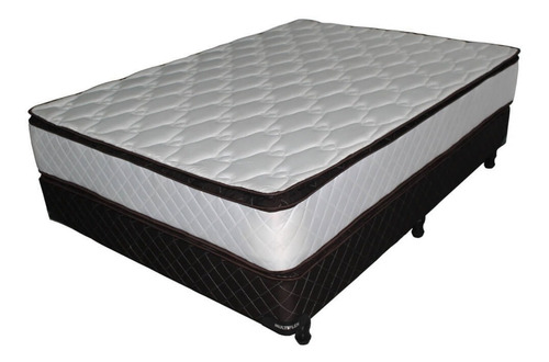 Sommier Colchón Super King Multiflex Resortes Doble Pillow 2 Color Blanco