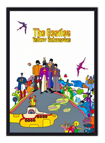 Cuadro Enmarcado - Póster The Beatles - Yellow Submarine