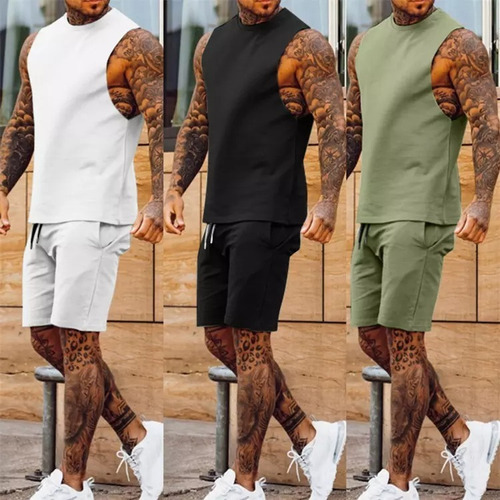 Imagen 1 de 1 de Conjunto Short Y Sudadera De Hombre