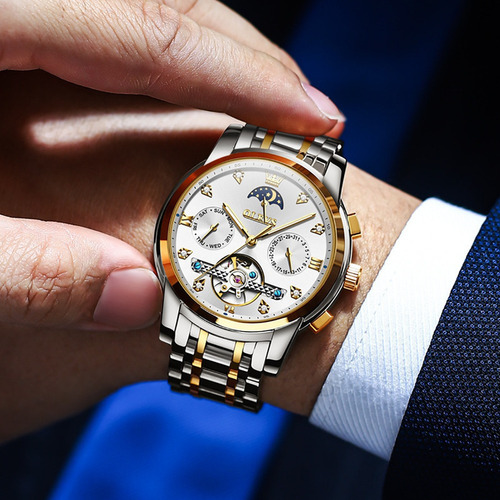 Reloj De Moda Mecánico Clásico Olevs Tourbillon