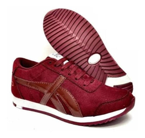 Tenis De Mujer Vino Tinto Urbanos De Moda 2 Al 6