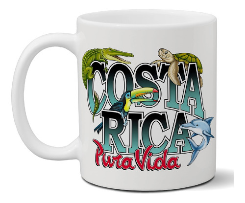 Taza De Cerámica - Turismo Costa Rica Exclusiva Art H 89