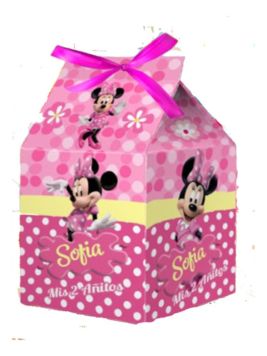 10 Cajitas Milk Box De Minnie Mouse......