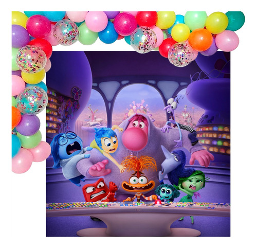 Fondo Decoracion Cumpleaños Mesa Candy Intensamente 1x1 M