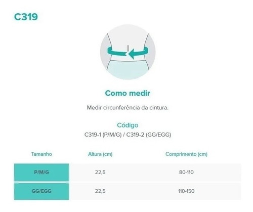 Imagem 4 de 4 de Faixa Três Painéis Abdominal C319 Chantal Pós Cirurgica
