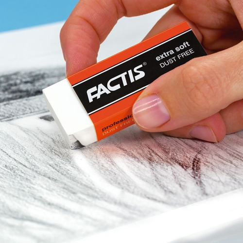 Goma De Borrar Suave Factis Plastica Artistica Es20 Color Blanco