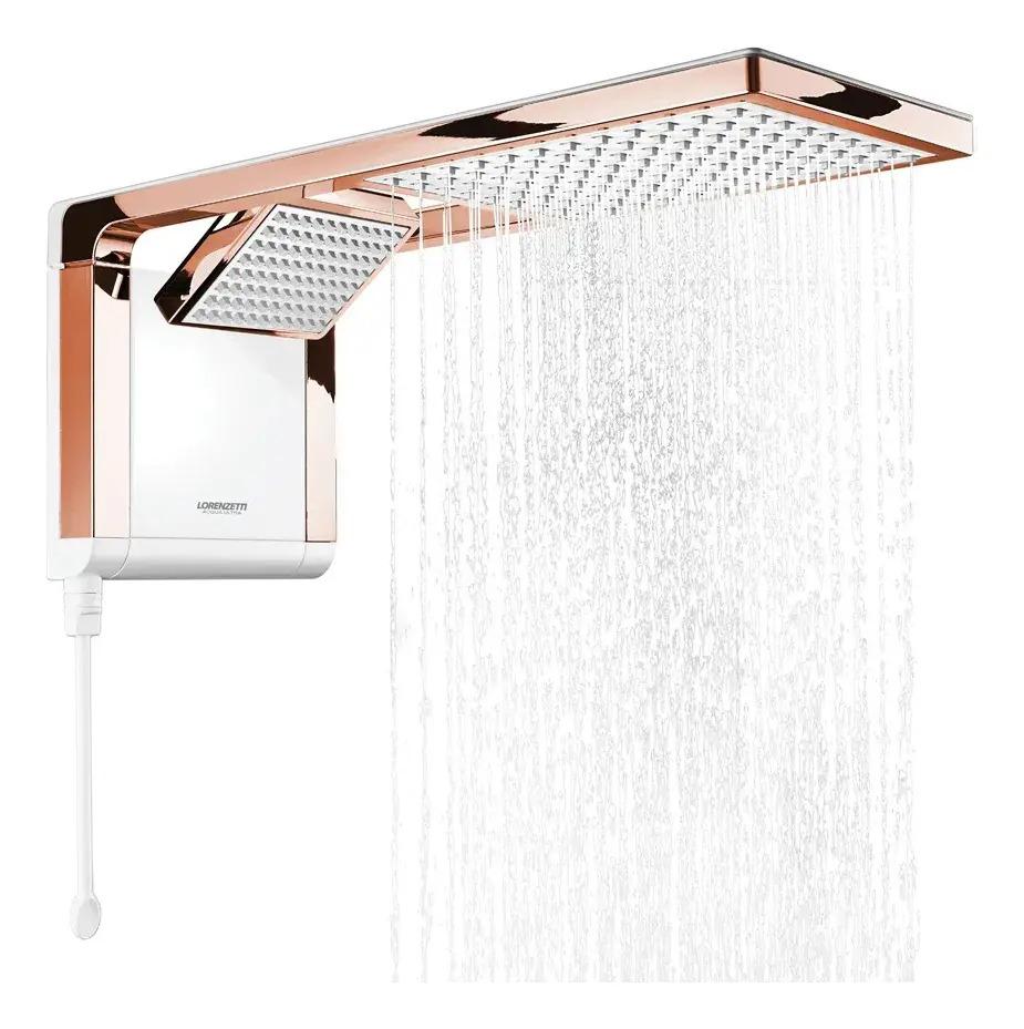 Ducha Lorenzetti Acqua Duo Ultra Branco Rose Gold 5500w Potência 5500 W