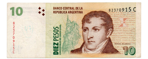 Billete 10 Pesos Convertibles Segundo Diseño Bottero 3407 B