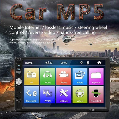 Autoestéreo 7012b Mirrorlink 2din Pantalla Touch Mp5