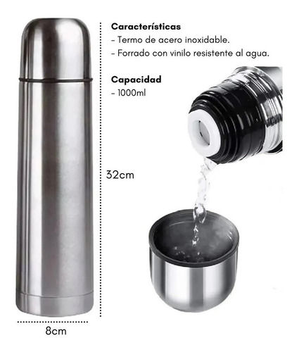 Imagen 5 de 7 de Set Kit Matero Limate Con Bolso Y Termo Regalos