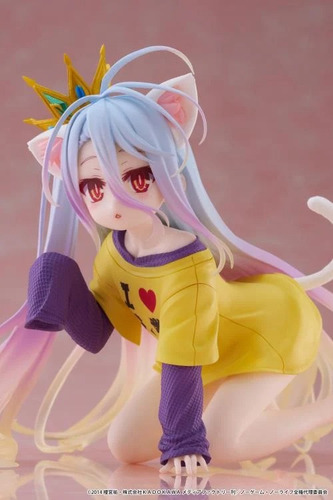 Figura No Game No Life Desktop Cute Shiro Cat Ear T-shirt