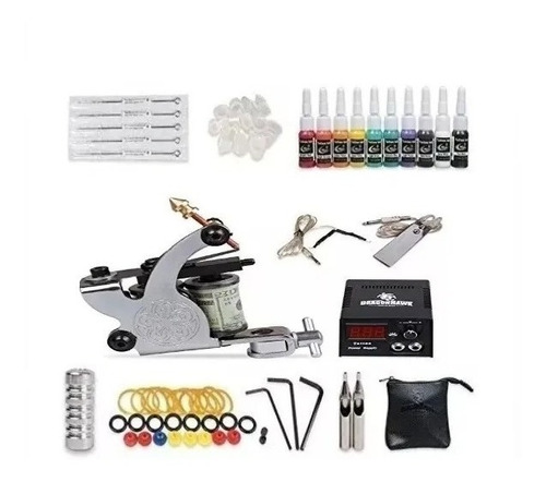 Combo Kit Completo De Tatuaje Fuente Maquinas Tattoo Etc 1.2