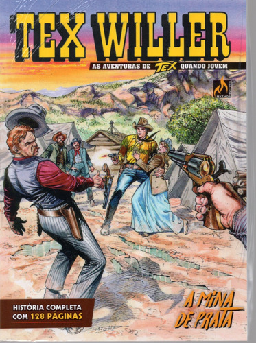 Tex Willer N° 50 - A Mina De Prata - 128 Páginas Em Português - Editora Mythos - Formato 16 X 21 - Capa Mole - 2023 - Bonellihq Cx338 Jan24
