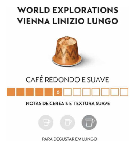 Cápsulas De Café Nespresso Vienna Linizio Lungo Kit Com 112.