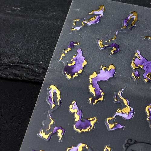 6 Pegatinas For Uñas Con Diseño De Ondas De Mármol Y