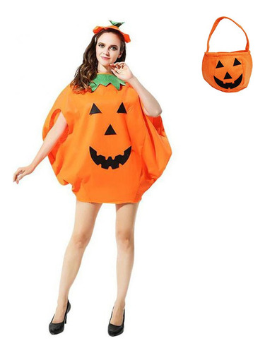 Disfraz De Calabaza De Halloween Con Sombrero Para Adultos Y