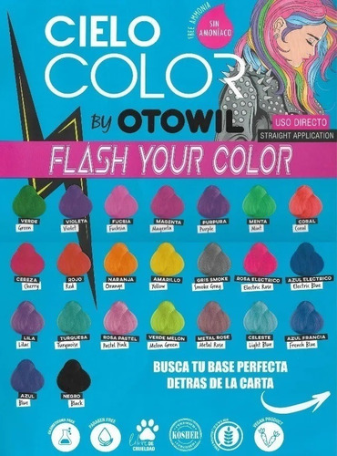 Imagen 3 de 3 de Tintura Cielo Color Otowil 10 Cajas.- 60 Unidades