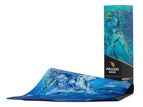 Mousepad Gamer Fallen Cs Counter Strike Medusa Eco - Speed ++ Estendido 90x40cm Azul