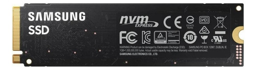 Disco Sólido Interno Samsung 980 Mz-v8v1tob/am 1tb Preto Preto