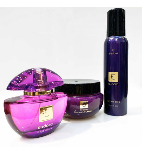 Eudora Edp + Indulgent Cream Acetinado + Mousse De Banho Volume Da Unidade 75 Ml