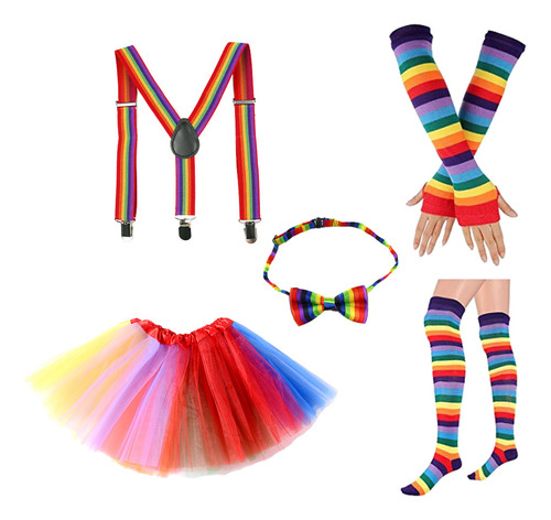 Set De Disfraz De Arcoíris 5 En 1 Para Niños (2 #mold)