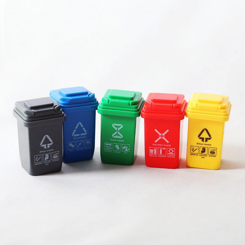 Mini Lata De Lixo Em Miniatura 5 Peças Para Enfeite De Mesa