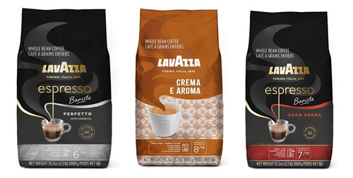 Café Grano Lavazza Perfetto + Crema E Aroma + Gran Crema 1kg
