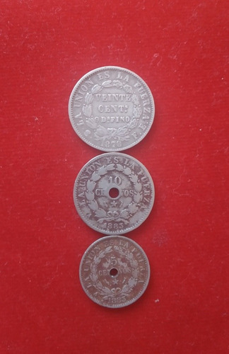 Lote De Monedas De Plata 9 Decimo De Bolivia 