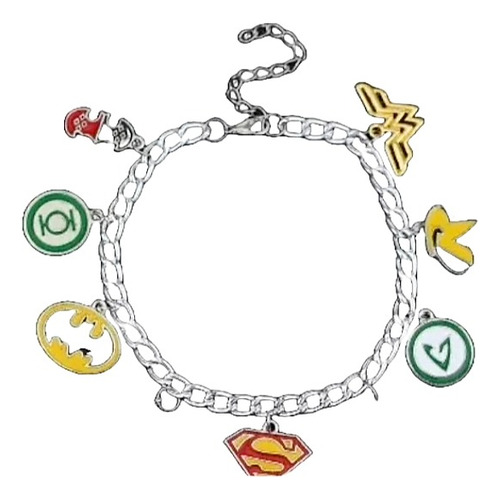 Pulsera Dijes Super Heroes 9 Dijes - Liga De La Justicia