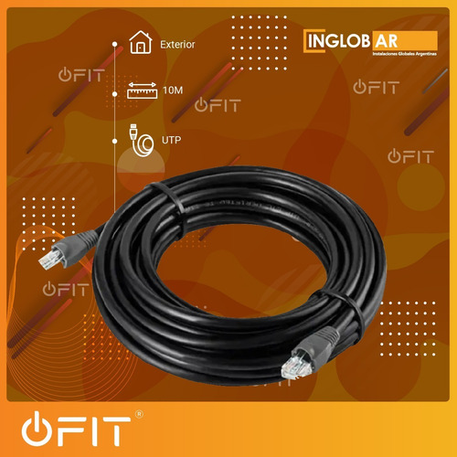 Imagen 7 de 10 de Cable De Red Armado Rj45 10 Metros Utp Cat 5e Exterior