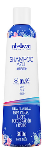 Shampoo Azul Matizador Para Canas Y Decolora Inbellezza 300g