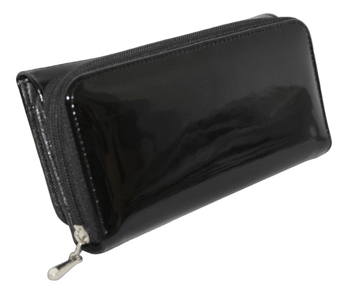 Cartera Piel De Charol Original Un Cierres Dama Elegante