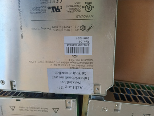 Fuente Alimentación Lote 3 Pza.110-240v, Salida 24 Vcd 10 A.