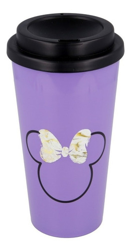 Vaso De Cafe Doble Pared 520ml Minnie Mouse