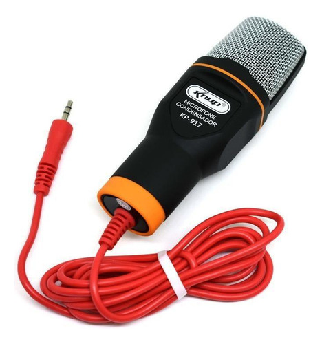Microfone Knup Kp-917 Condensador Omnidirecional Preto