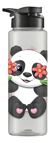 Garrafinha Agua Squeeze Panda Glitter 750 Ml Bpa Free