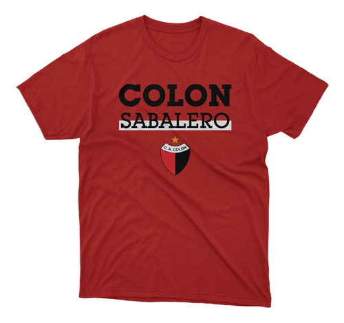 Remera Futbol Colon De Santa Fe Frase Sabalero Roja