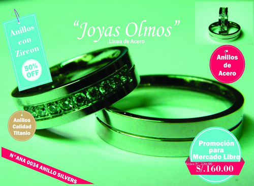 Anillo Elegante De Acero - Compromisos , Matrimonio