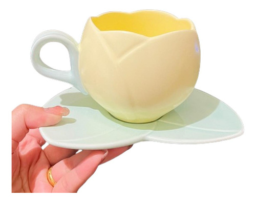 Preciosa Taza Con Forma De Tulipán Para Tomar Espresso